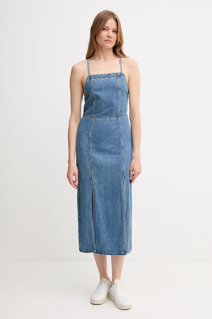 Pepe Jeans rochie jeans maxi