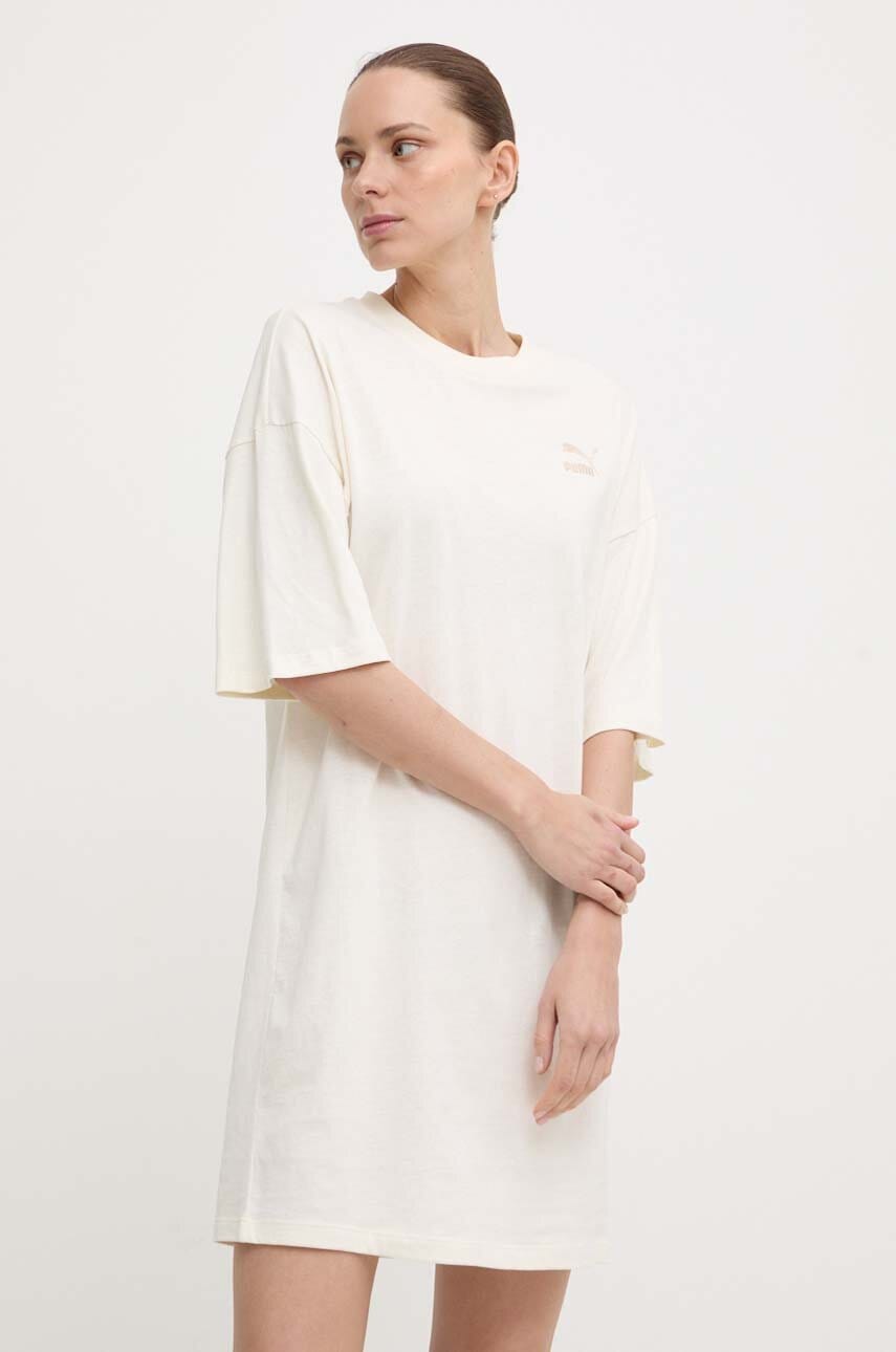 Puma rochie din bumbac BETTER CLASSIC culoarea bej