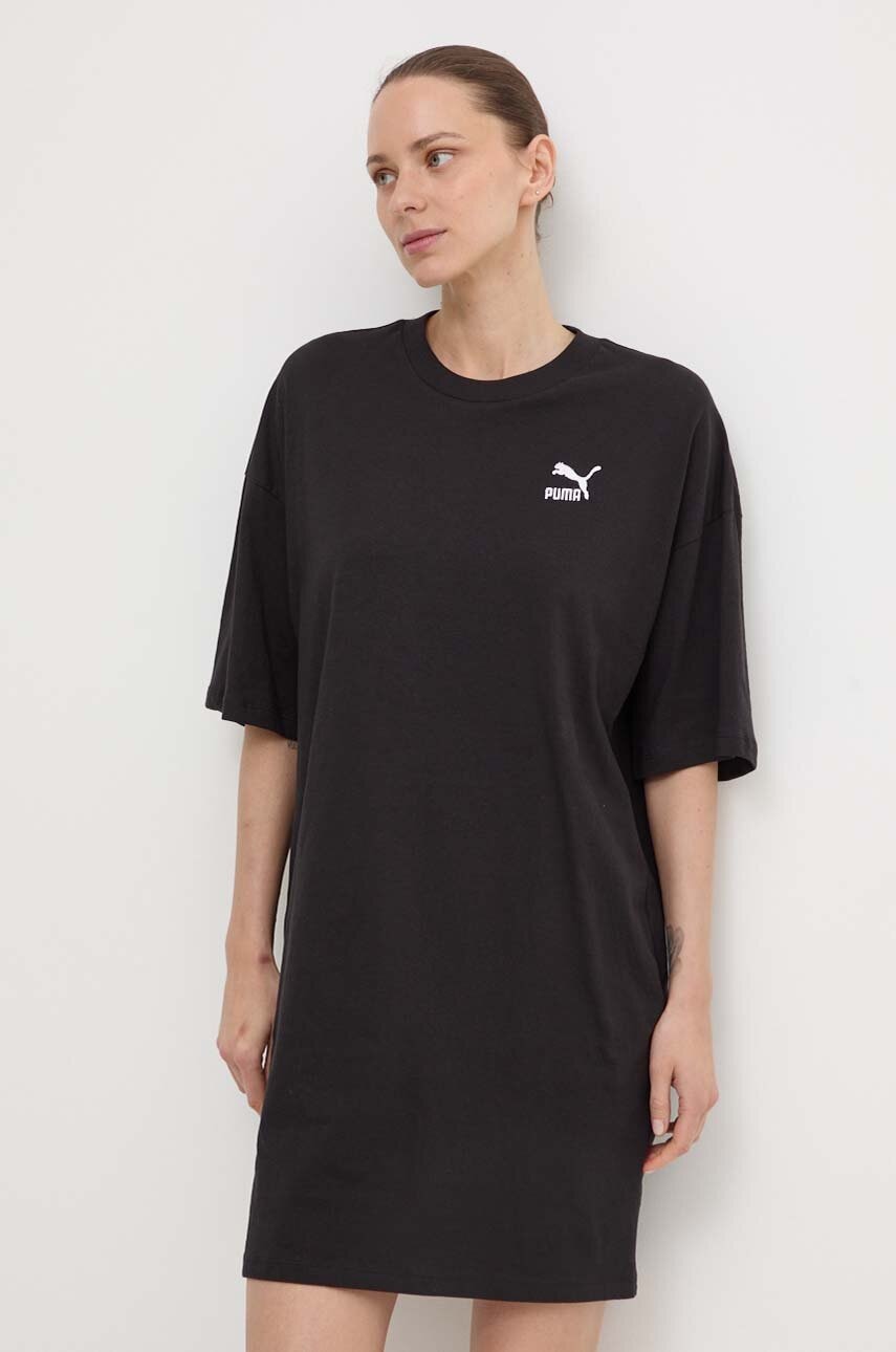 Puma rochie din bumbac BETTER CLASSIC culoarea negru