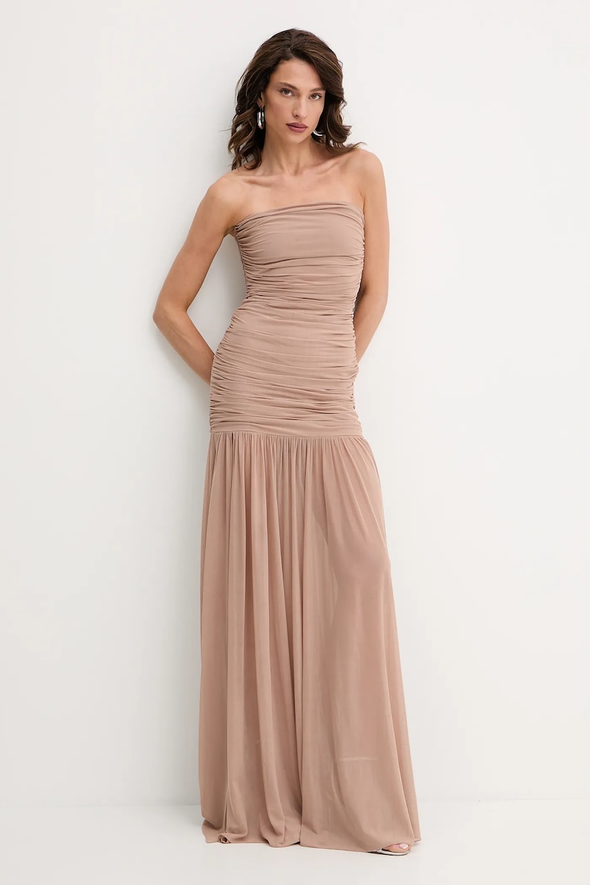Retrofete rochie Adele culoarea maro