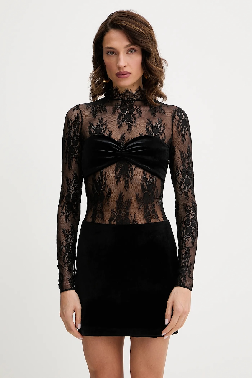 Retrofete rochie Brigette culoarea negru