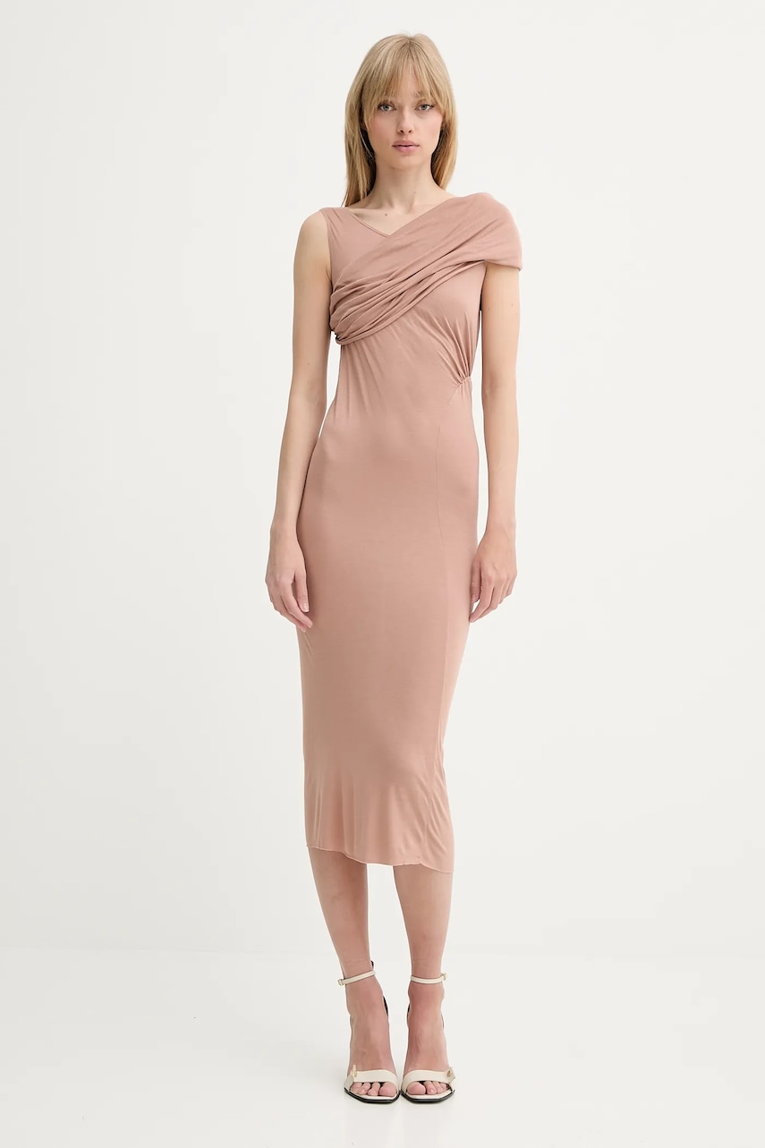 Rick Owens Lilies rochie culoarea bej