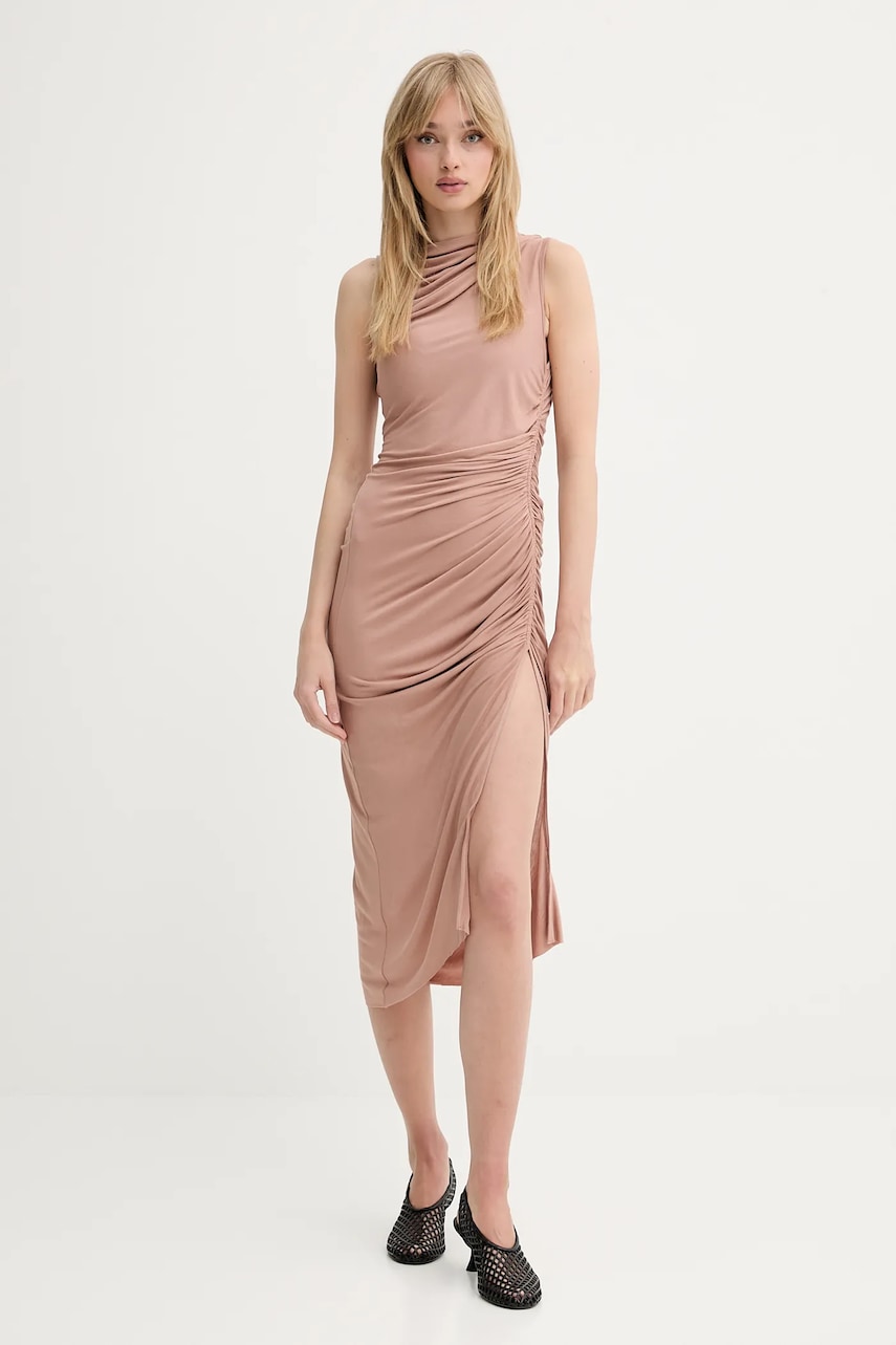 Rick Owens Lilies rochie culoarea bej