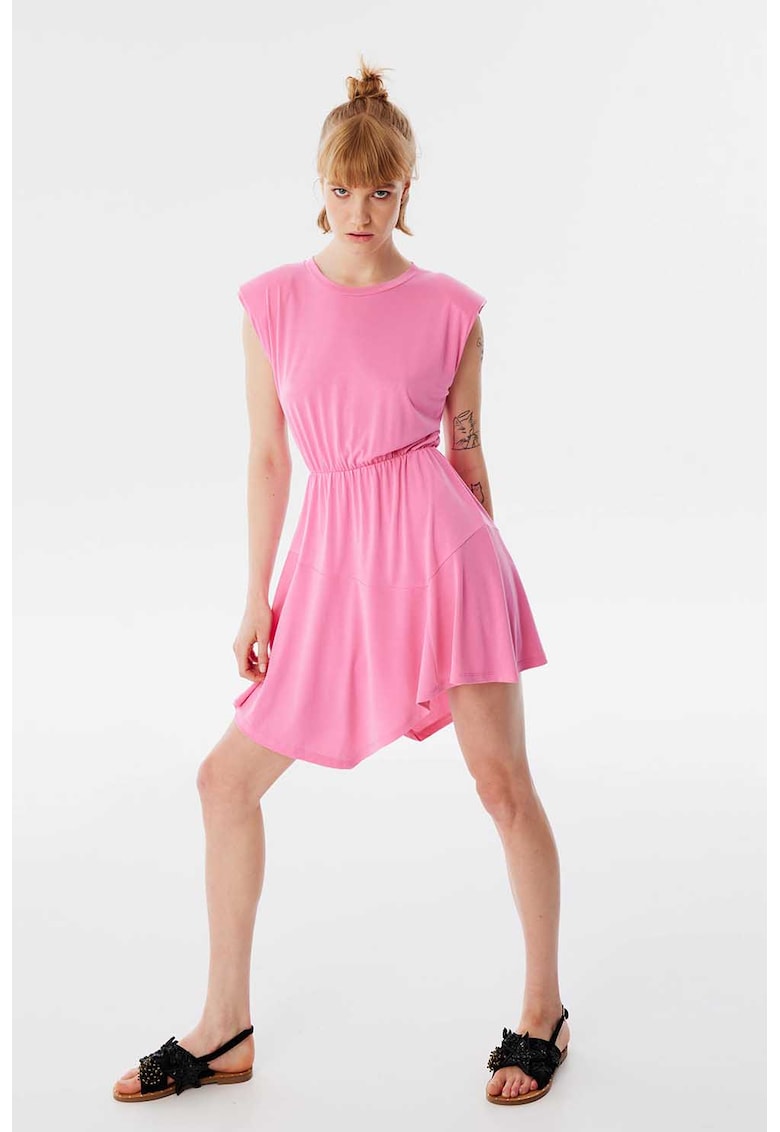 Rochie asimetrica din amestec de modal