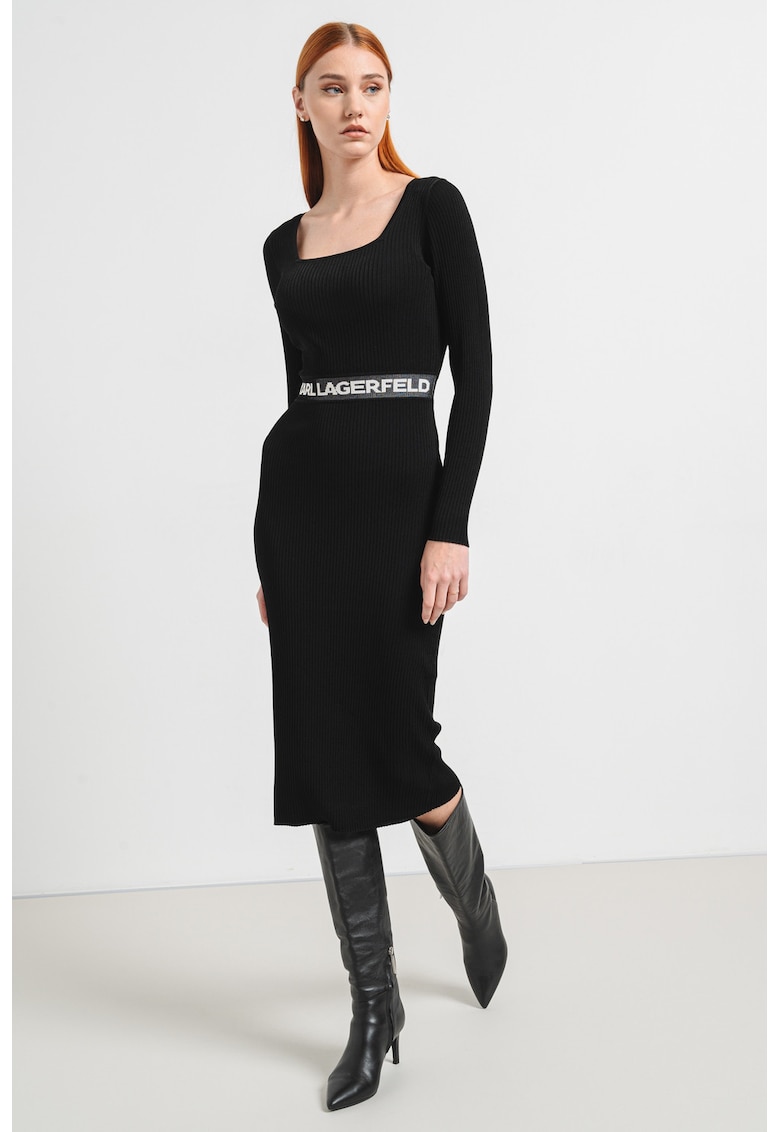 Rochie bodycon cu logo in talie