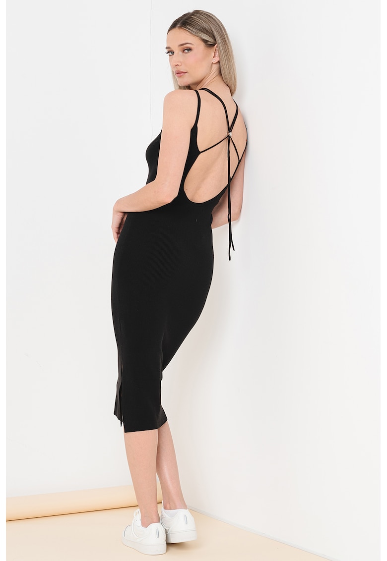 Rochie bodycon cu slituri laterale