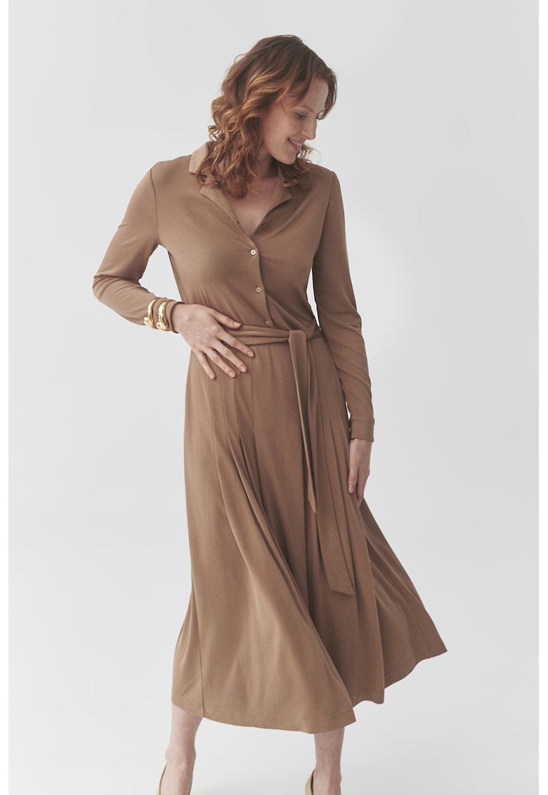 Rochie-camasa cu cordon in talie
