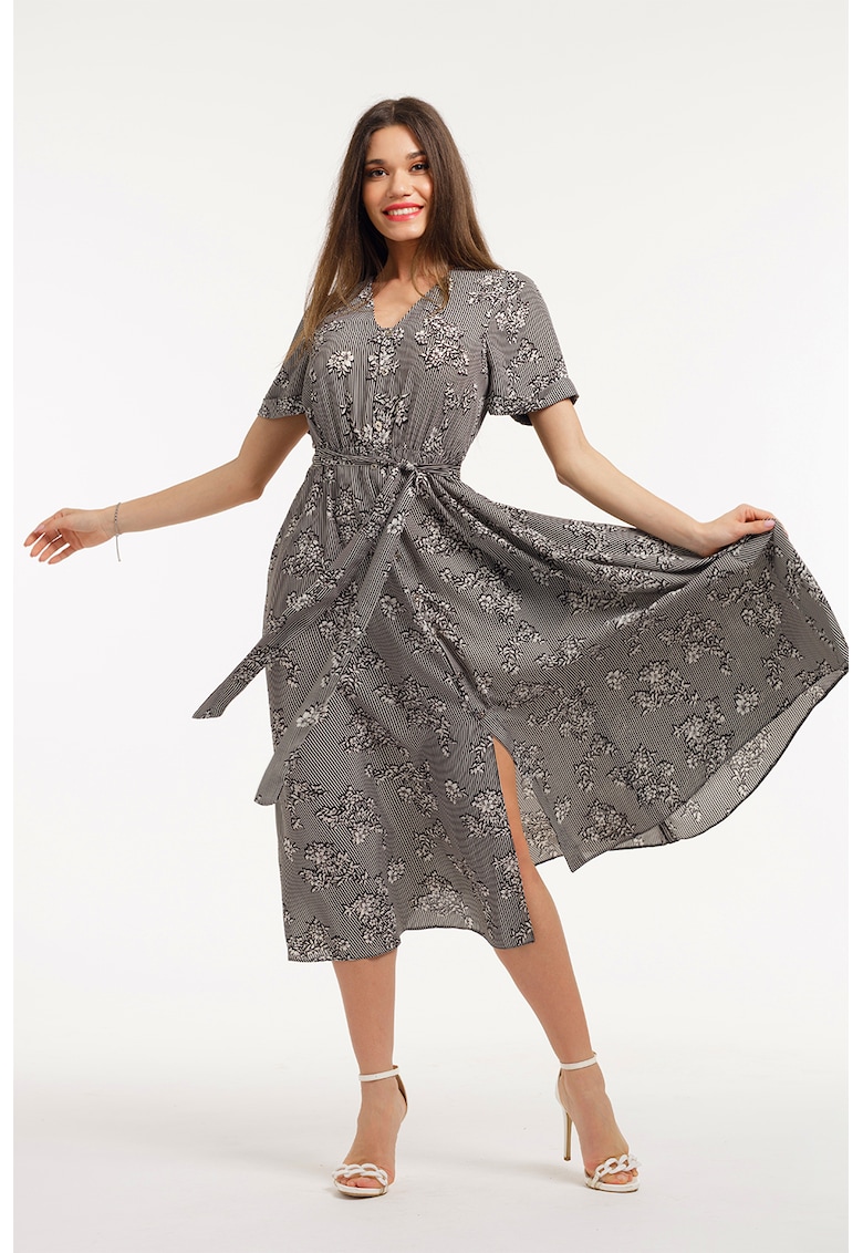 Rochie-camasa cu cordon in talie