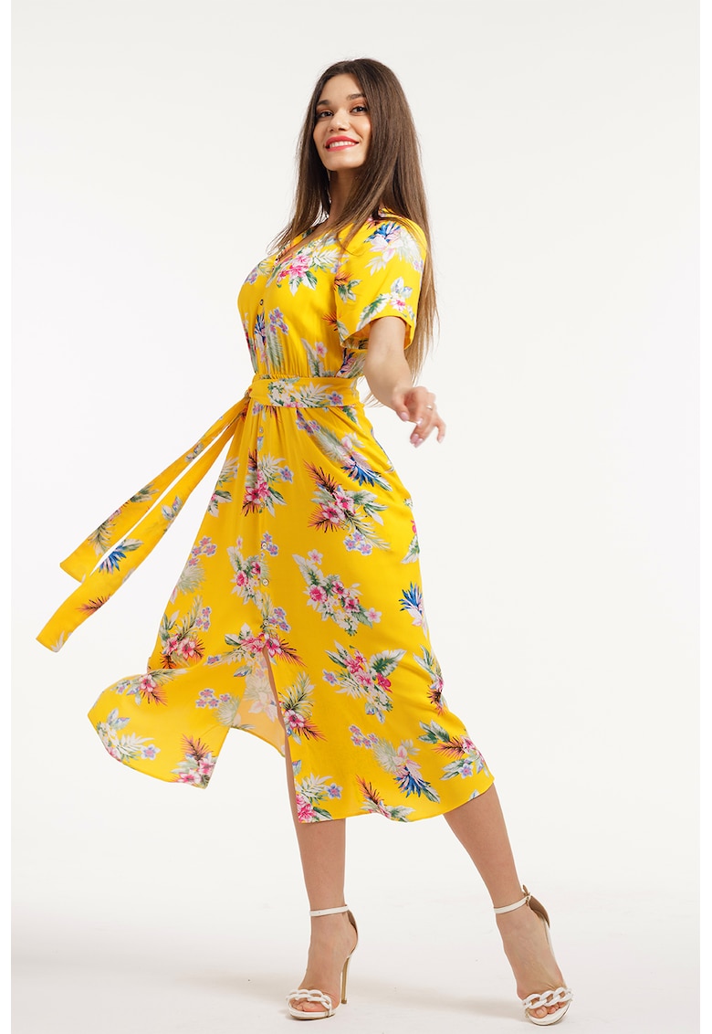 Rochie-camasa cu cordon in talie