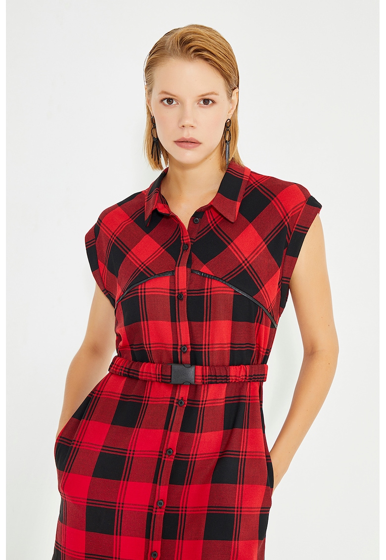 Rochie-camasa cu model in carouri