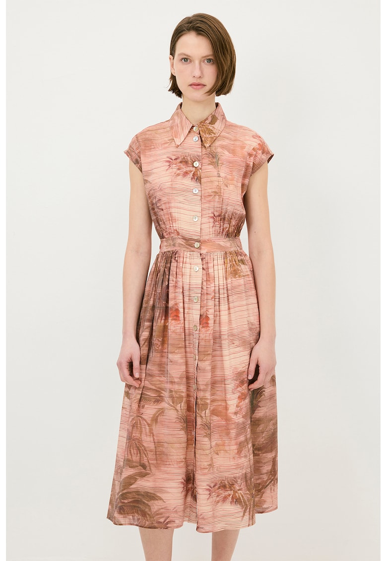 Rochie-camasa cu model si buzunare laterale