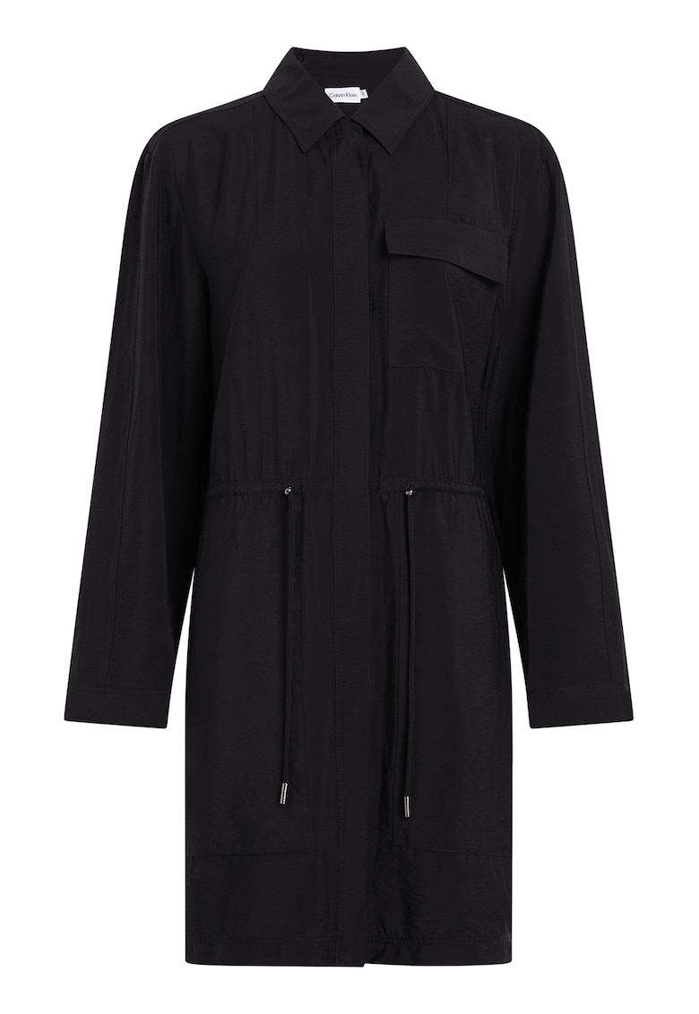 Rochie-camasa cu snur de ajustare in talie