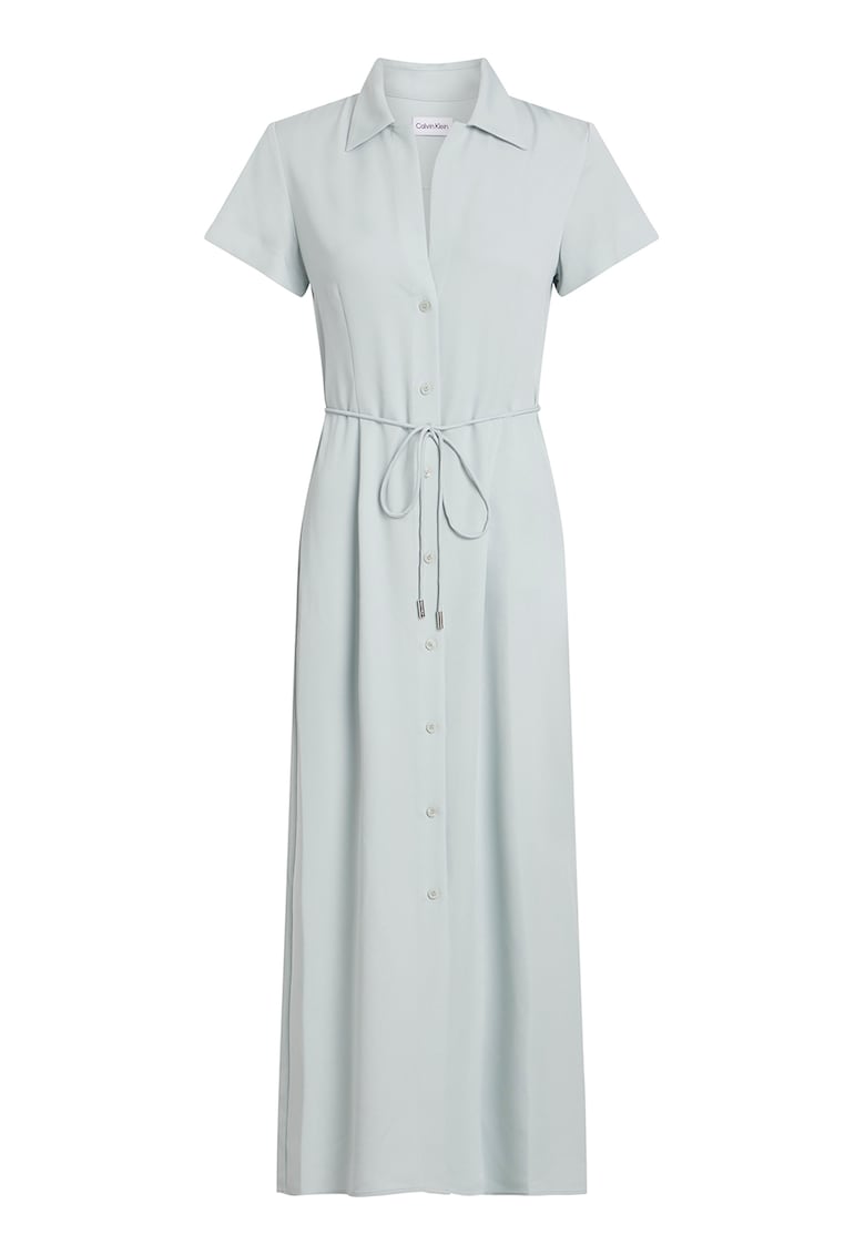 Rochie-camasa cu snur de ajustare in talie