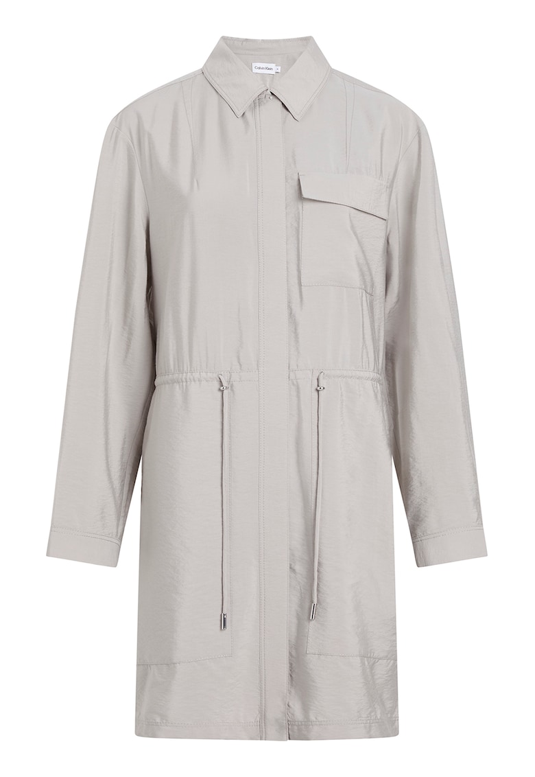 Rochie-camasa cu snur de ajustare in talie