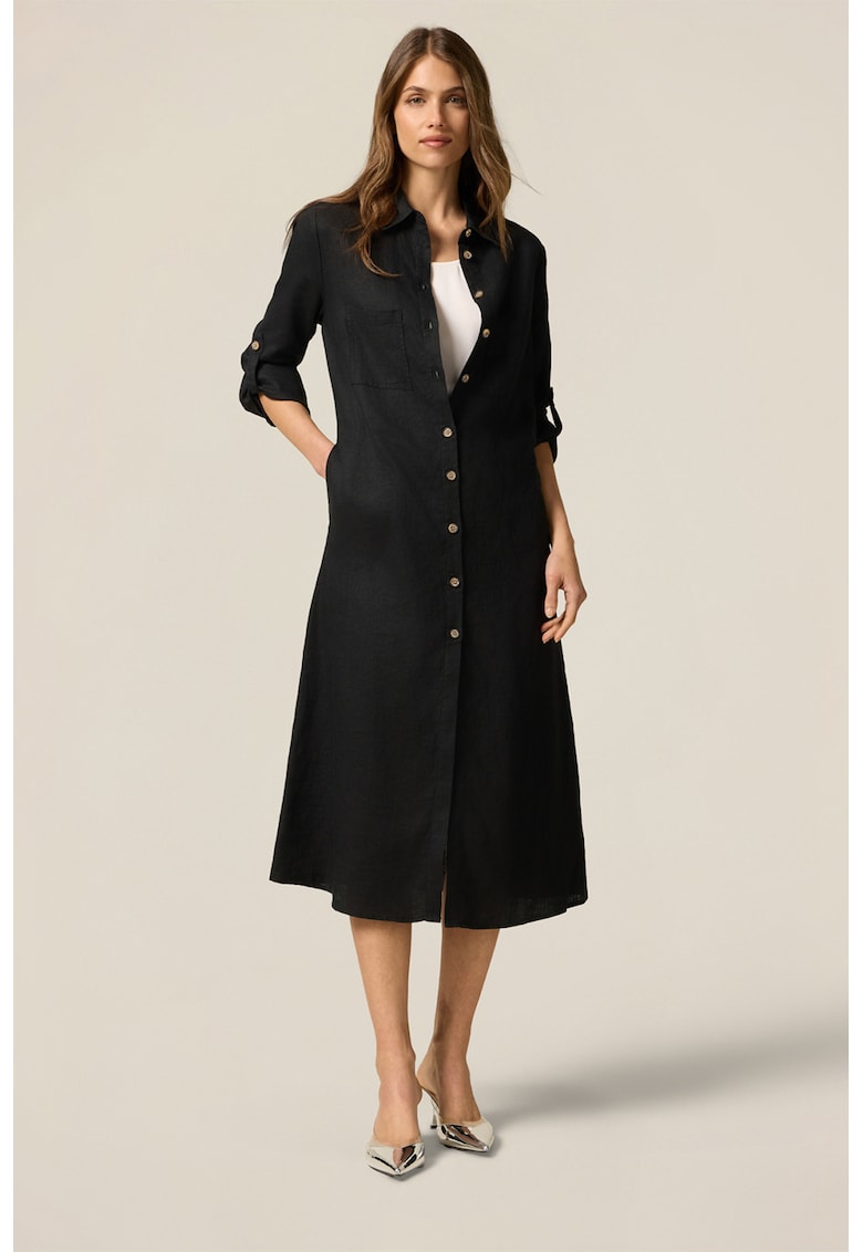 Rochie-camasa de in cu maneci lungi