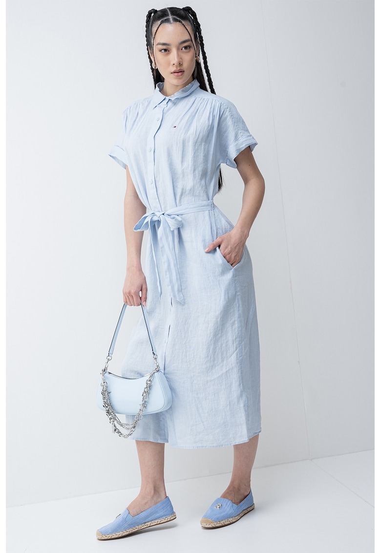 Rochie-camasa de in cu maneci scurte
