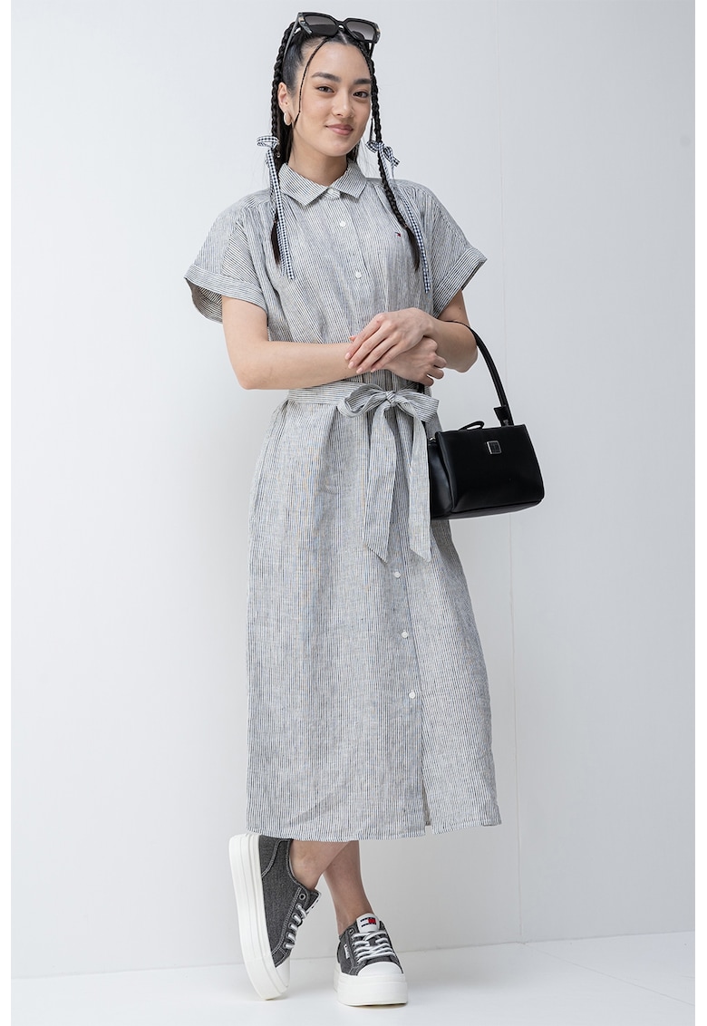 Rochie-camasa de in cu maneci scurte