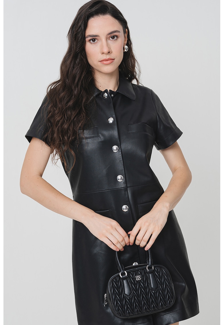 Rochie-camasa de piele ecologica