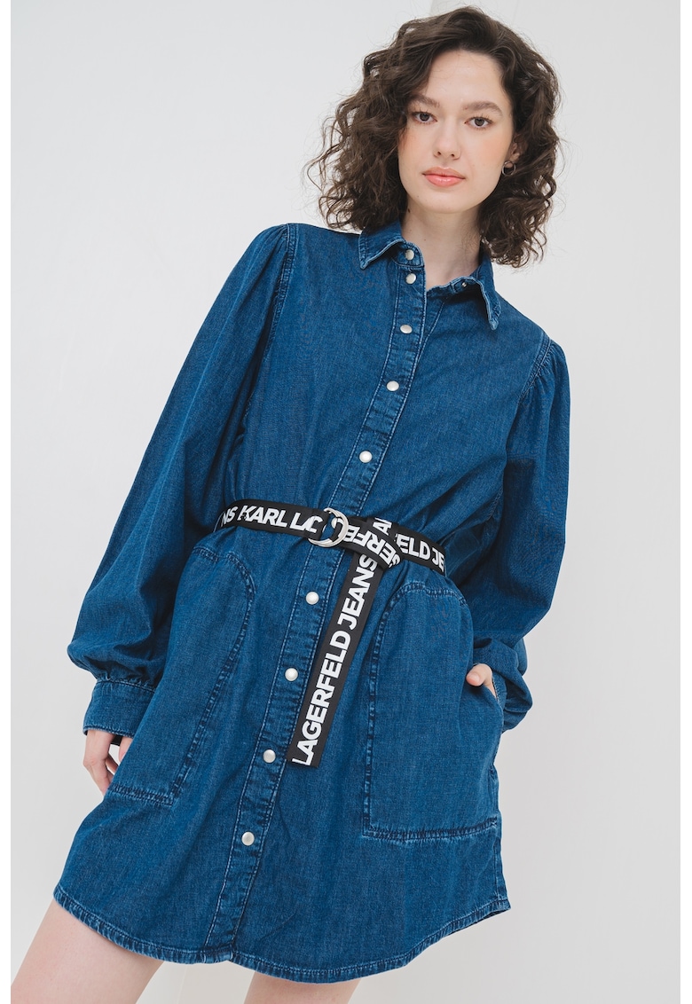 Rochie-camasa dein denim cu capse