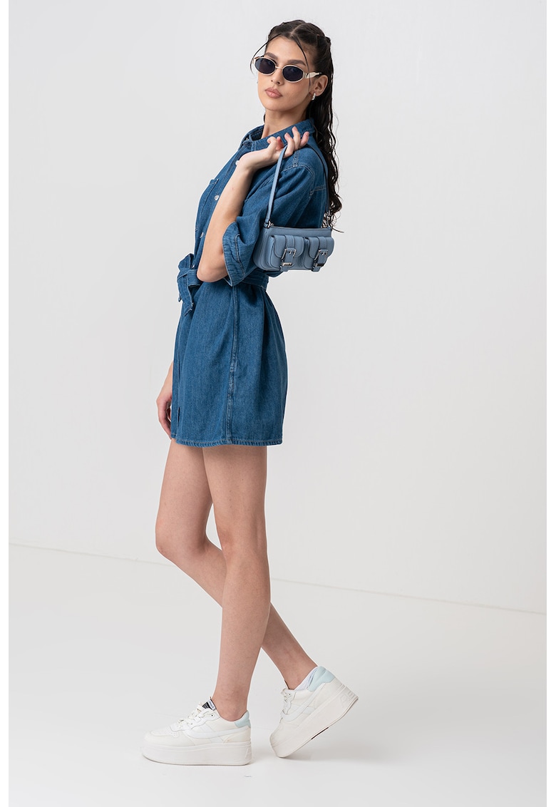 Rochie-camasa lejera de denim
