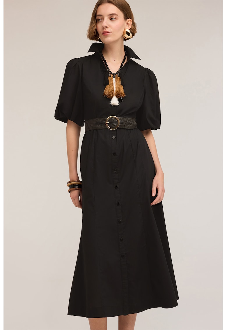 Rochie-camasa midi din bumbac