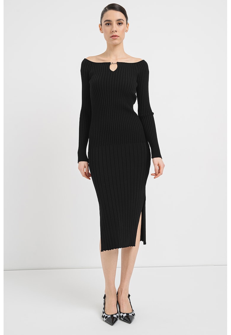 Rochie cambrata cu decolteu barcuta Flimt