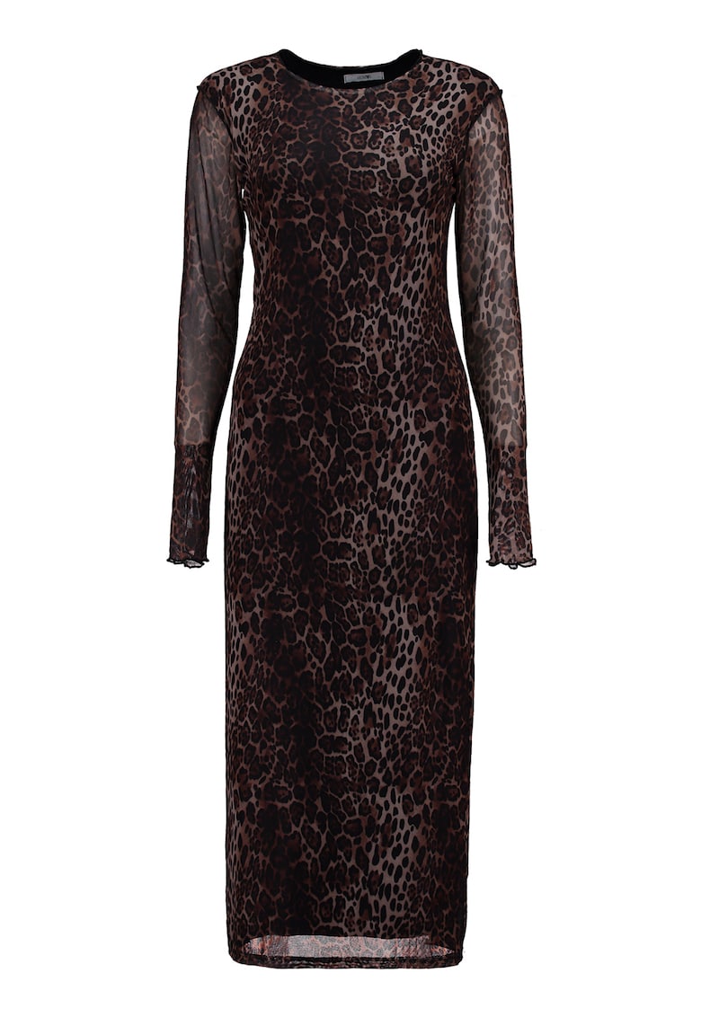 Rochie creion lunga cu animal print