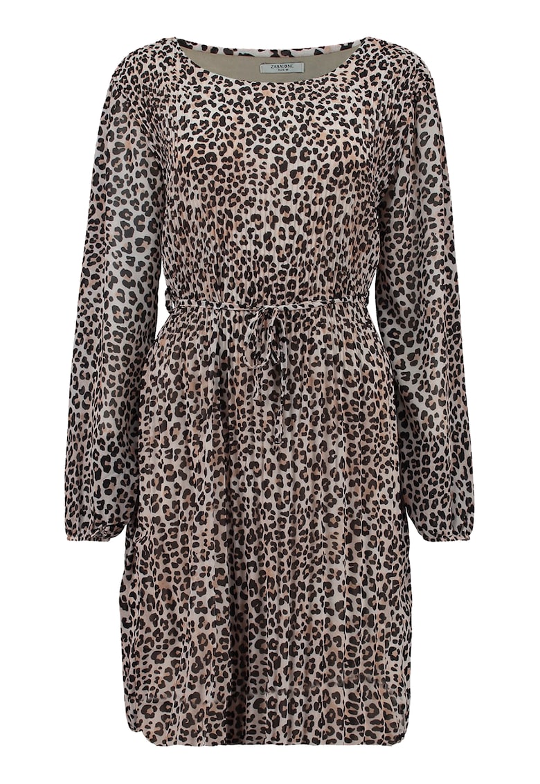 Rochie cu animal print si cordon