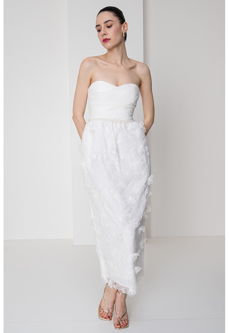 Rochie cu broderie si margele - fara maneci