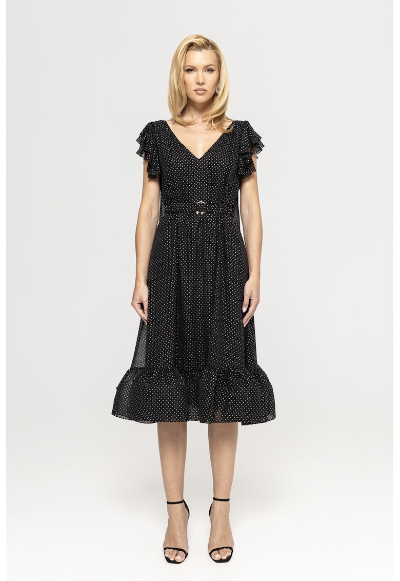 Rochie cu buline si decolteu in V