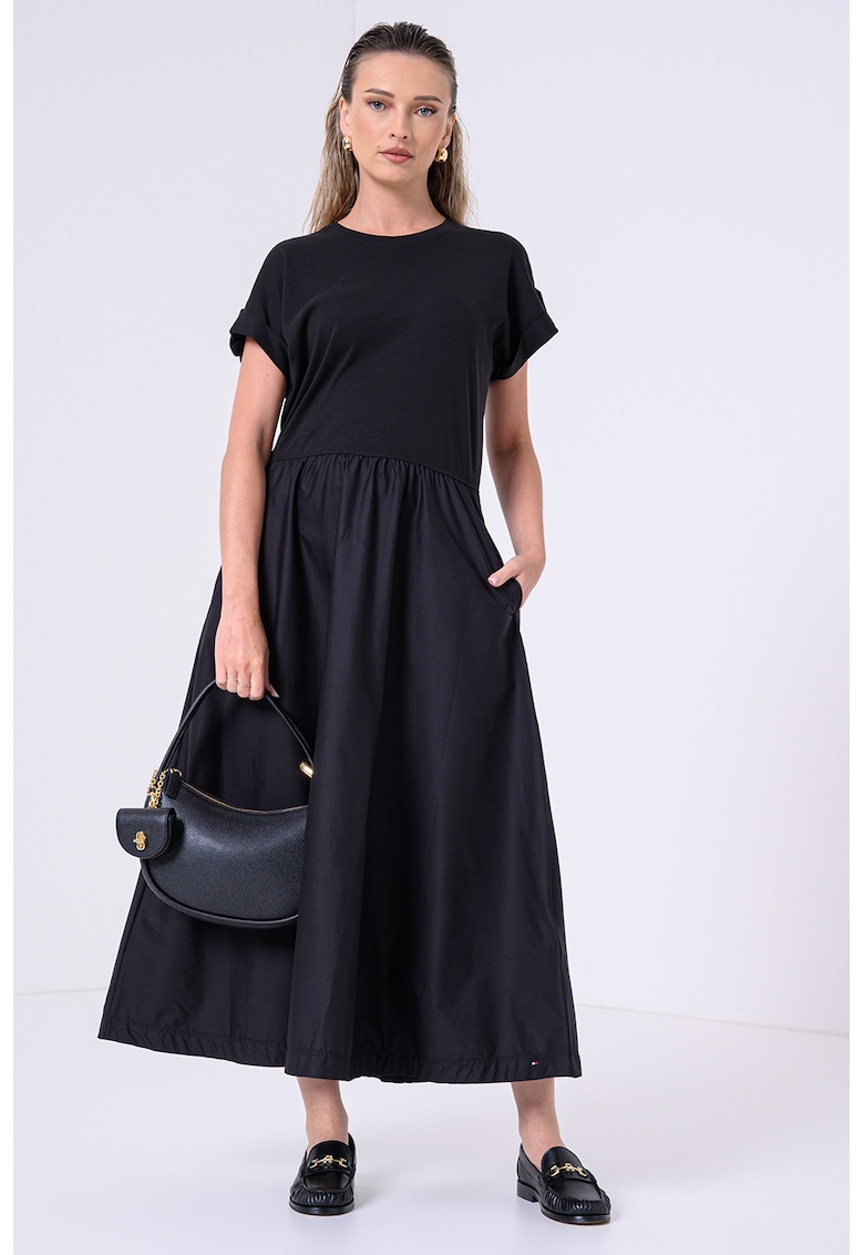 Rochie cu croiala A din amestec de bumbac organic