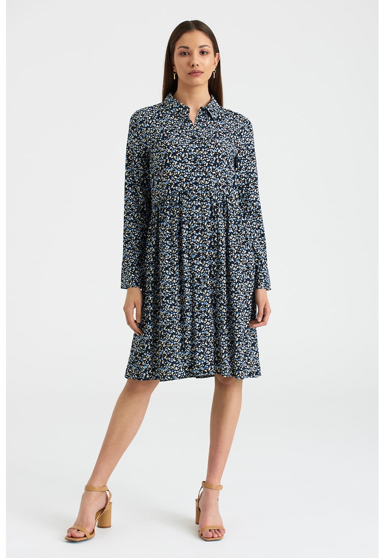 Rochie cu croiala A si imprimeu floral