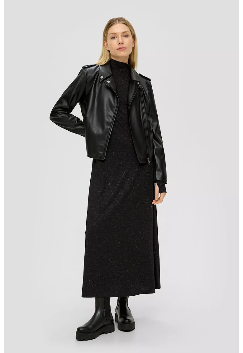 Rochie cu croiala A si maneci lungi