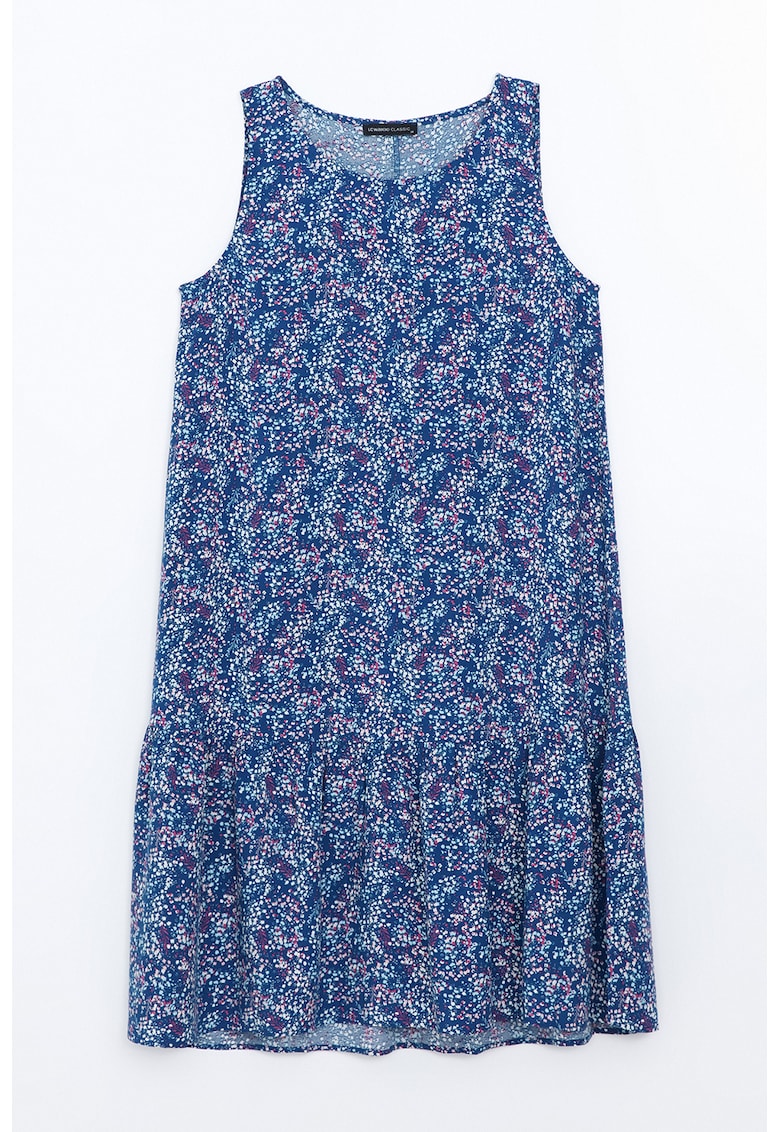 Rochie cu croiala dreapta si imprimeu floral