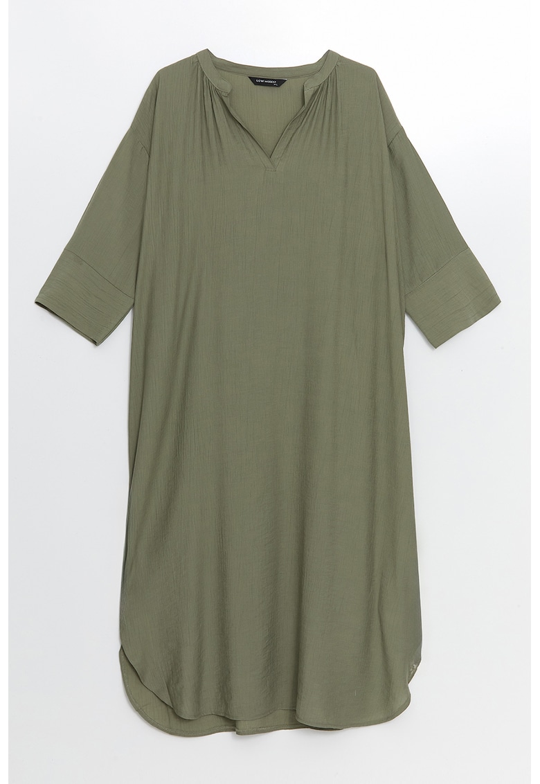 Rochie cu croiala dreapta si model uni