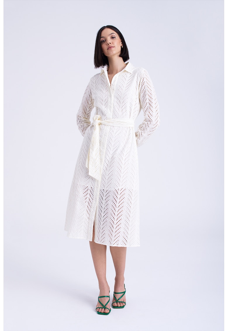 Rochie cu croiala in A - cordon in talie si decupaje