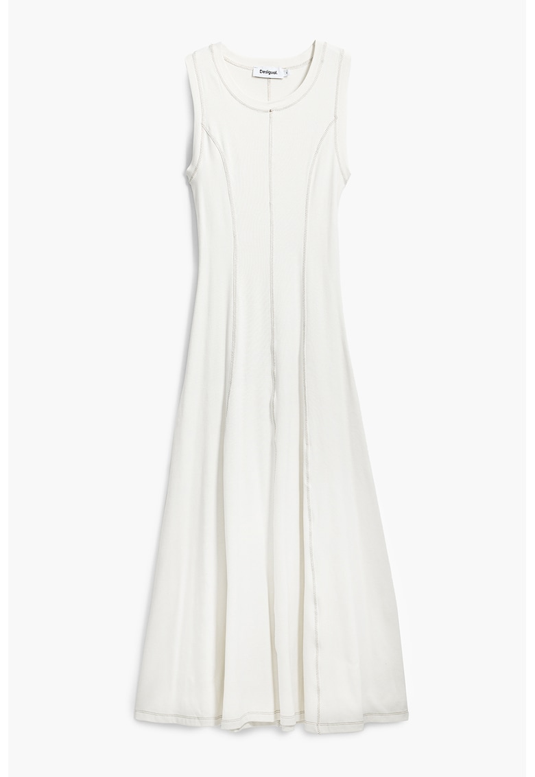 Rochie cu croiala in A si cusaturi contrastante