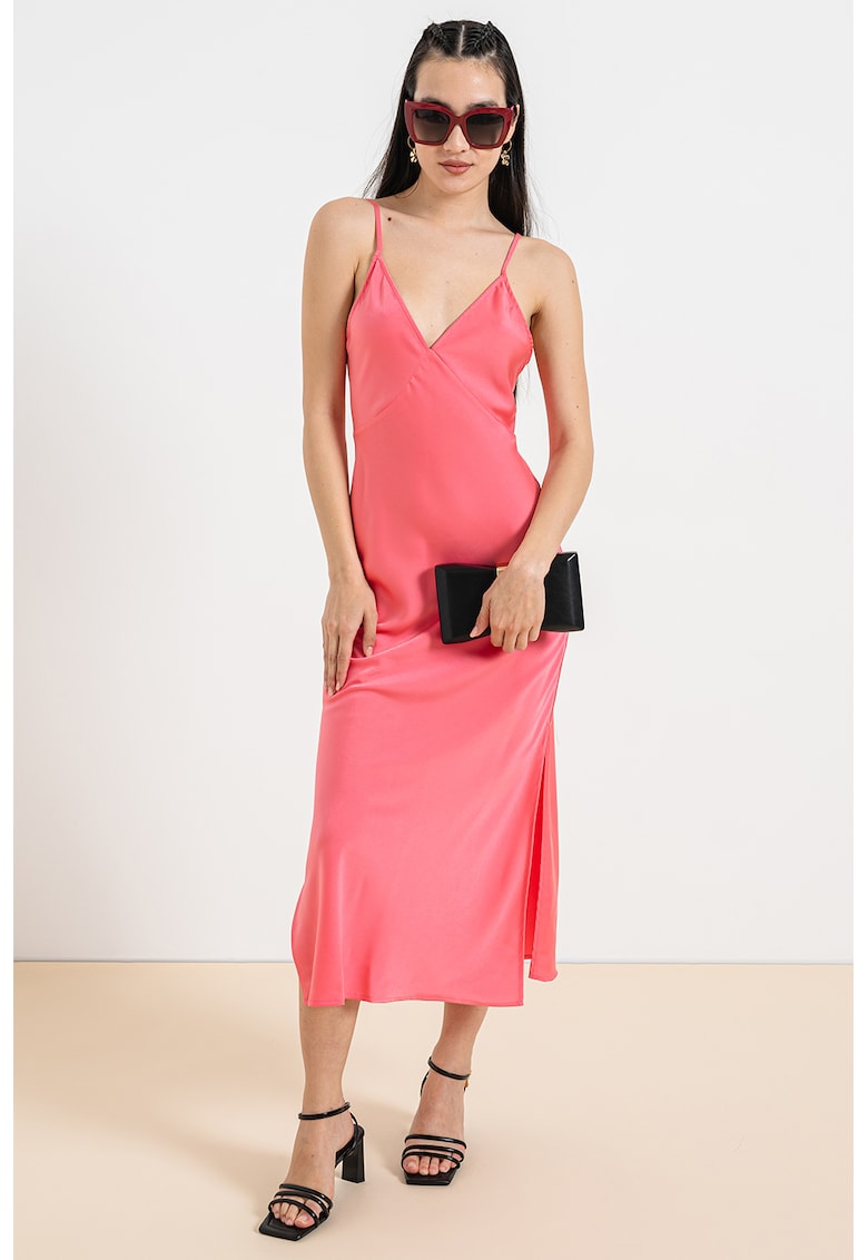 Rochie cu decolteu in V si slit lateral