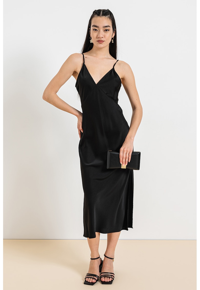 Rochie cu decolteu in V si slit lateral