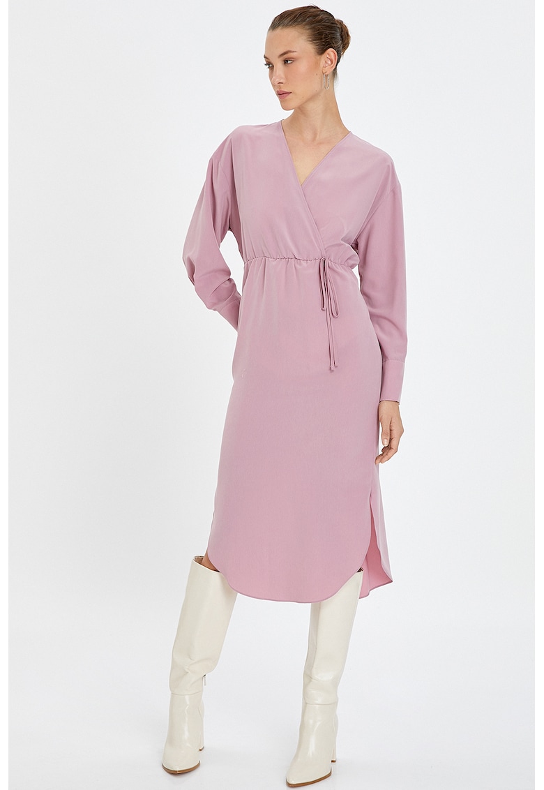 Rochie cu decolteu in V si slituri laterale