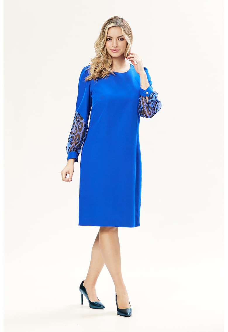 Rochie cu detalii cu animal print
