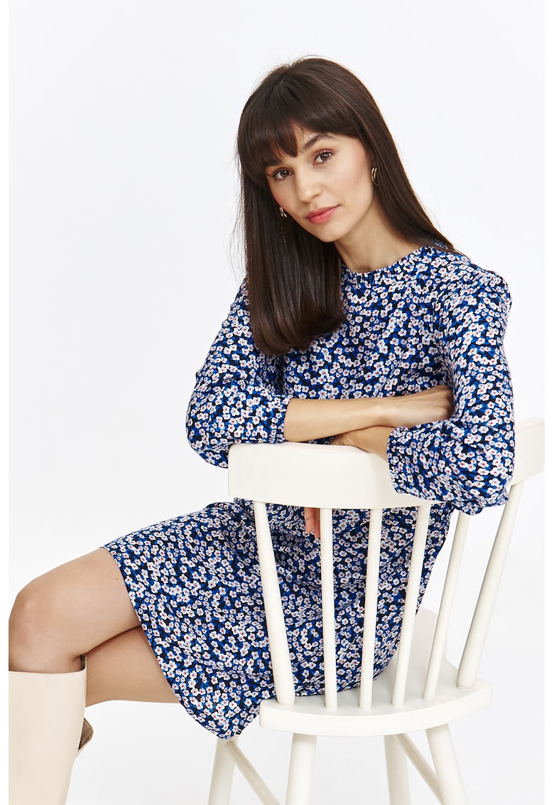 Rochie cu maneci lungi si imprimeu floral