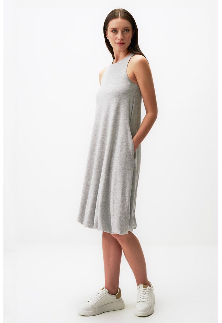 Rochie cu maneci scurte si buzunare