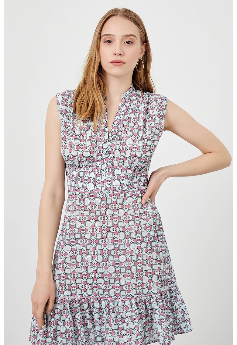 Rochie cu model si imprimeu grafic