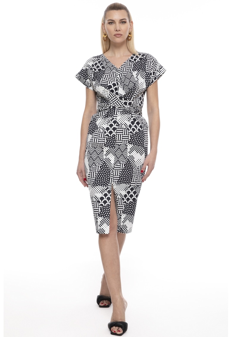Rochie cu model si slit frontal