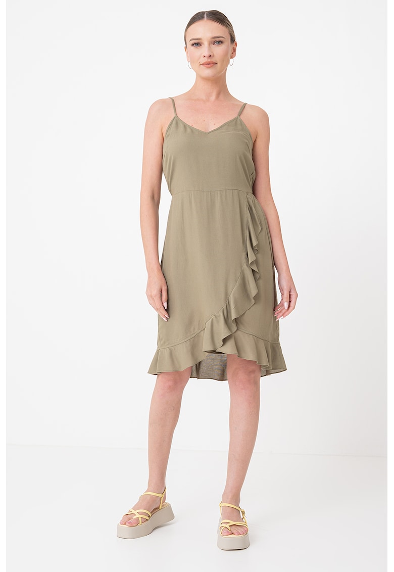 Rochie cu model uni si volan
