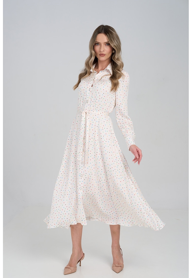 Rochie cu nasturi si buline