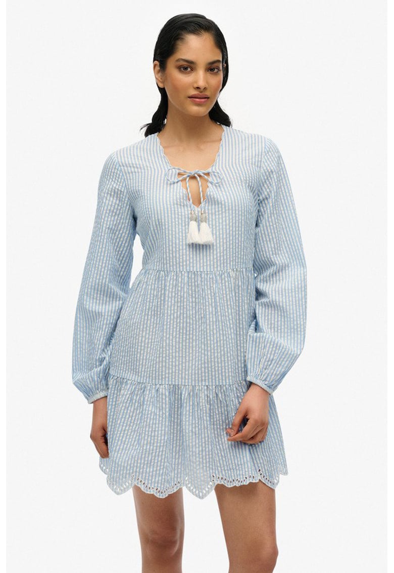 Rochie de bumbac cu mansete elastice