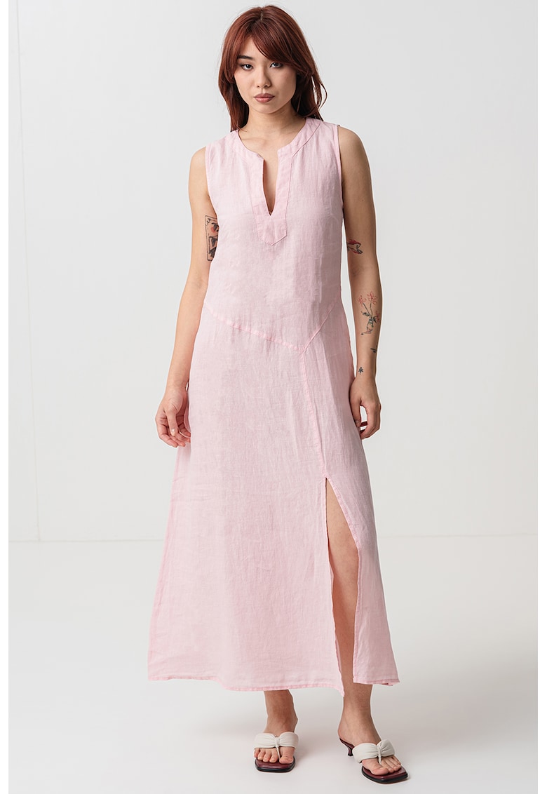 Rochie de in cu decolteu in V si slituri laterale