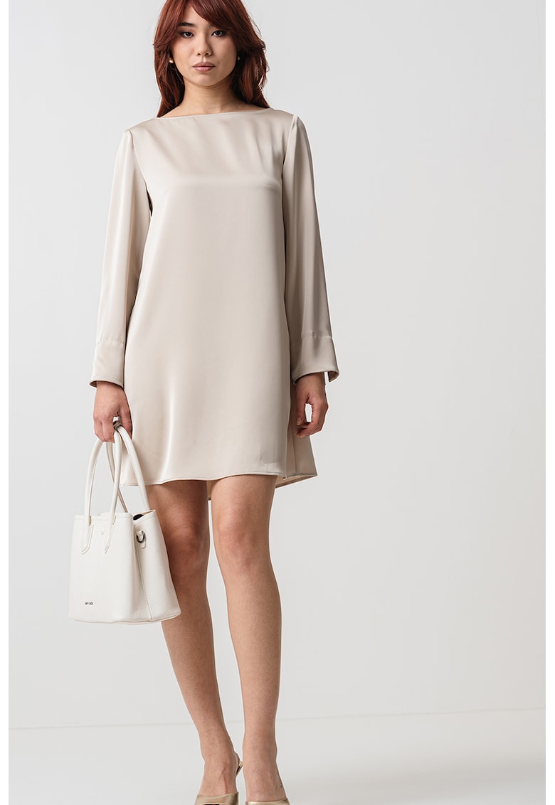 Rochie de satin cu croiala in A